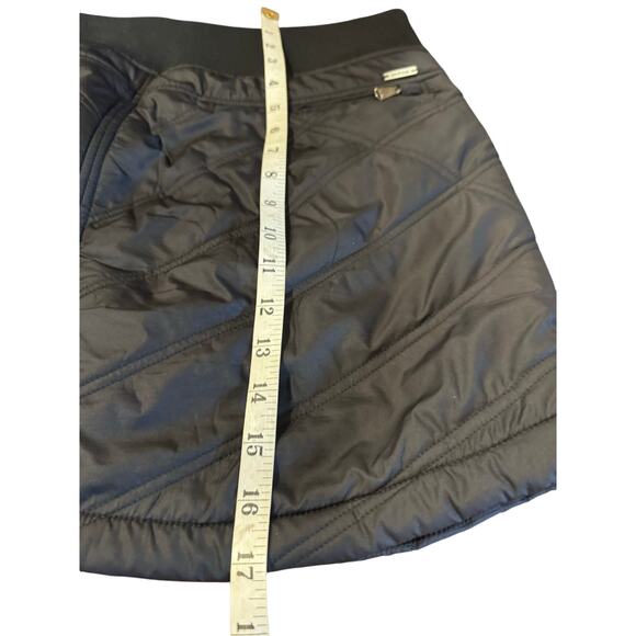 Prana Women’s Gray Quilted Insulated Skirt Size Large – Zip Front Winter - Picture 9 of 11